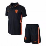 Maillot Pays-Bas 2ª Enfant 2020 Noir