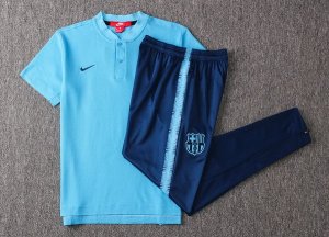 Polo Conjunto Complet Barcelone 2019-20 Bleu Clair