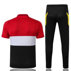 Polo Manchester United Conjunto Complet 2019-20 Rouge Blanc Noir