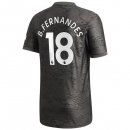 Maillot Manchester United NO.18 B. Fernandes 2ª 2020-21 Noir