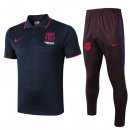 Polo Conjunto Complet Barcelone 2019-20 Bleu Marine Bordeaux