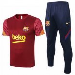 Entrainement Barcelone Conjunto Complet 2020-21 Rouge Jaune