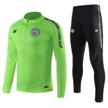 Survetement Manchester City 2019-20 Vert Fluorescent