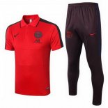 Polo Paris Saint Germain Conjunto Complet 2020-21 Rouge Noir