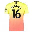 Maillot Manchester City NO.16 Rodrigo 3ª 2019-20 Orange