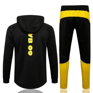 Sweat Shirt Capuche Ensemble Complet Borussia Dortmund 2022-23 Noir Jaune