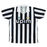 Thailande Maillot Juventus 1ª Retro 1991 1992 Noir Blanc