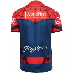 Thailande Maillot Sydney Roosters Spider Man 2017 2018 Rouge