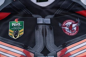 Thailande Maillot Manly Sea Eagles Falcon 2017 2018 Noir