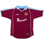 Thailande Maillot West Ham United FILA 1ª Retro 1999 2000 Rouge Thailande Maillot West Ham United FILA 1ª Retro 1999 2000 Rouge