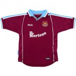 Thailande Maillot West Ham United FILA 1ª Retro 1999 2000 Rouge