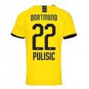 Thailande Maillot Borussia Dortmund NO.22 Pulisic 1ª 2019-20 Jaune