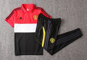 Polo Manchester United Conjunto Complet 2019-20 Rouge Blanc Noir