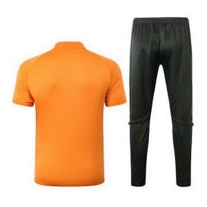 Polo Ensemble Complet Manchester United 2020-21 Orange Noir