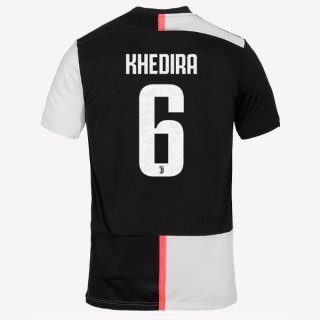 Maillot Juventus NO.6 Khedira 1ª 2019-20 Blanc Noir