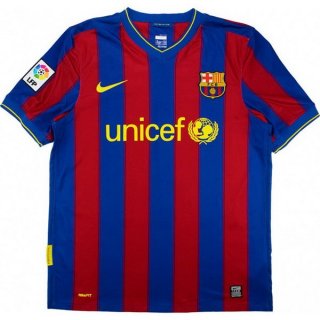 Thailande Maillot Barcelone 1ª Retro 2009 2010 Bleu Rouge