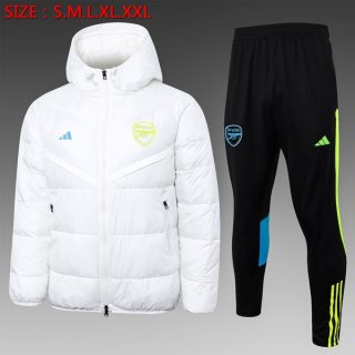 Manteau de duvet Arsenal Ensemble Complet 2024-25 Blanc Manteau de duvet Arsenal Ensemble Complet 2024-25 Blanc