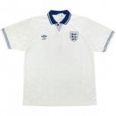 Thailande Maillot Angleterre 1ª Retro 1990 Blanc