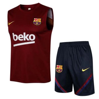 Maillot Barcelone Ensemble Complet Sans Manches 2022 Rouge