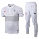 Polo Paris Saint Germain Conjunto Complet 2019-20 Blanc Gris