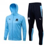 Sweat Shirt Capuche Ensemble Complet Marseille 2022-23 Bleu