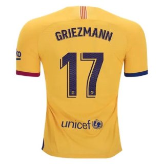 Maillot Barcelone NO.17 Griezmann 2ª 2019-20 Jaune