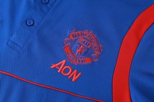 Polo Conjunto Complet Manchester United 2019-20 Bleu Rouge