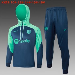 Enfant Sweat Shirt Capuche Barcelone 2024-25 Bleu 2 Enfant Sweat Shirt Capuche Barcelone 2024-25 Bleu 2