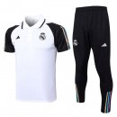 Polo Real Madrid Ensemble Complet 2023-24 Blanc Noir