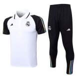 Polo Real Madrid Ensemble Complet 2023-24 Blanc Noir