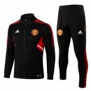 Survetement Manchester United 2023 Noir Rouge