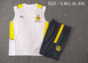 Maillot Real Madrid Sans Manches 2022 Blanc Jaune