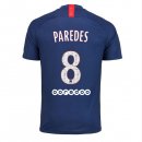 Maillot Paris Saint Germain NO.8 Paredes 1ª 2019-20 Bleu