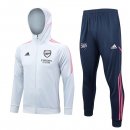 Sweat Shirt Capuche Arsenal 2023-24 Gris Bleu