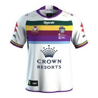 Thailande Maillot Melbourne Storm Testimonial 2018 Blanc