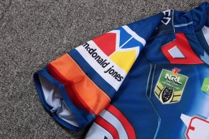 Thailande Maillot Newcastle Knights Hombre Acero 2017 2018 Bleu