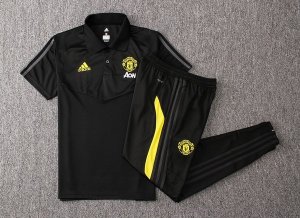 Polo Manchester United Conjunto Complet 2019-20 Noir Jaune