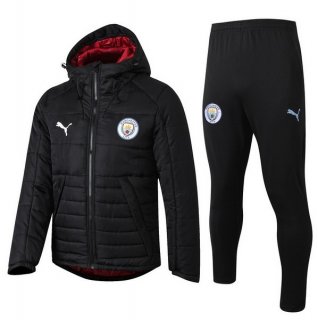 Veste Vers Le Bas Manchester City Conjunto Complet 2019-20 Noir