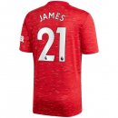 Maillot Manchester United NO.21 James 1ª 2020-21 Rouge