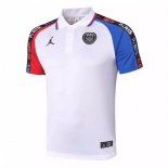 Polo Paris Saint Germain 2020-21 Blanc Rouge Bleu