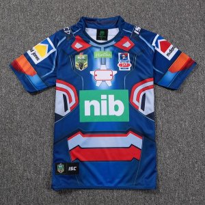 Thailande Maillot Newcastle Knights Hombre Acero 2017 2018 Bleu