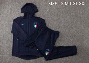 Sweat Shirt Capuche Italie 2022 Bleu