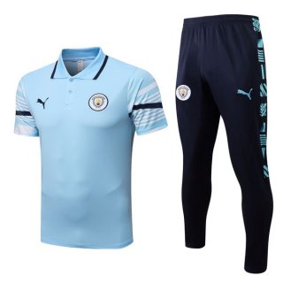 Polo Manchester City Ensemble Complet 2022-23 Bleu