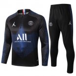 Survetement Paris Saint Germain 2019-20 Noir Bleu Blanc