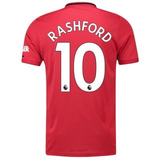 Maillot Manchester United NO.10 Rashford 1ª 2019-20 Rouge