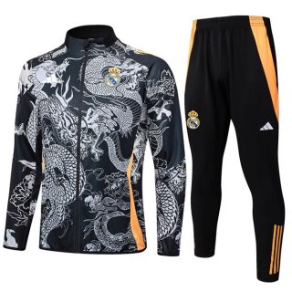 Survetement Real Madrid 2024-25 Gris Noir 2 Survetement Real Madrid 2024-25 Gris Noir 2