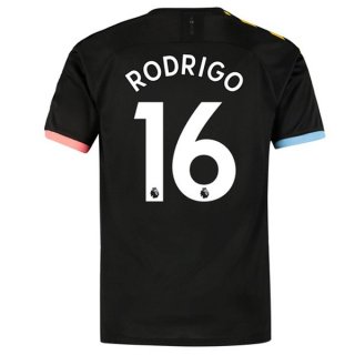 Maillot Manchester City NO.16 Rodrigo 2ª 2019-20 Noir