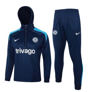 Sweat Shirt Capuche Chelsea 2024 2025 Bleu