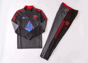 Survetement Manchester United 2020-21 Noir Bleu