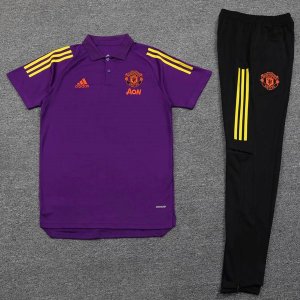 Polo Manchester United Ensemble Complet 2021-22 Purpura Noir